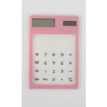 Dogadastore Şeffaf Hesap Makinesi PEMBE