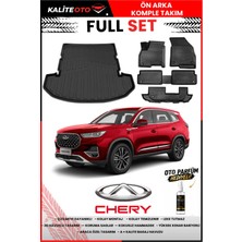 Ko Kaliteoto Chery Tiggo 8 7 Kişilik 2024 Model 3D Bagaj Havuzu ve Paspas Seti+Oto Parfümlü