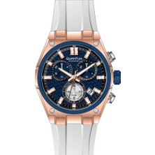 Quantum HNG1237.493 Quartz Silikon Beyaz Safir 10 Atm 44 mm Erkek Kol Saati