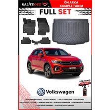 Ko Kaliteoto Volkswagen T-Roc 2023 Model Alt 3D Bagaj Havuzu ve Paspas Seti+Lastik Parlatıcı