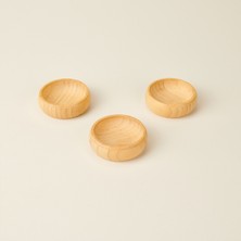 Balsa Keyif 3'lü Çerezlik Seti - Açık Kahverengi - 9 cm