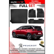 Ko Kaliteoto Peugeot 5008 2023 Model 3D Bagaj Havuzu ve Paspas Seti+Numaratör Hediyeli