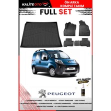 Ko Kaliteoto Peugeot Bipper 2016 Model 3D Bagaj Havuzu ve Paspas Seti+Oto Parfümlü