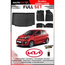 Ko Kaliteoto Kia Picanto 2014 Model 3D Bagaj Havuzu ve Paspas Seti+Oto Parfümlü