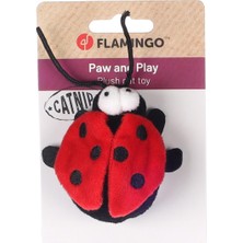 Flamingo Cat Zingu Catnipli Peluş Uğur Böceği Şeklinde Kedi Oyuncağı
