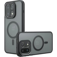 Gpack Oneplus 15 Kılıf Arka Kılıf Magsafe Kablosuz Şarj Özellikli Silikon Malzeme Siyah
