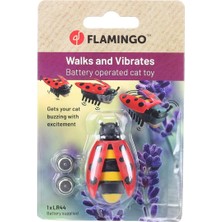 Flamingo Cat Spredda Titreşimli Yürüyen Plastik Uğur Böceği Kedi Oyuncağı