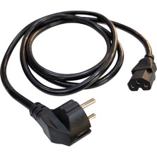 Keepro 3x1.5 Power Kablo C15 Oluklu Power Güç Kablosu 2m