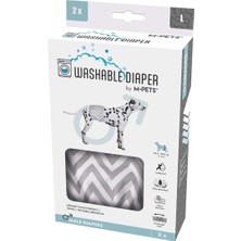 M-Pets Erkek Köpekler Için Yıkanabilir Külot 2li L