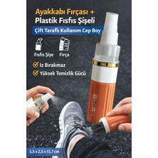 Rs Janti Store Ayakkabı Fırçası+Pls. Fısfıs Şişeli Çift Taraflı Cep Boy 3,5*2,5*13,7