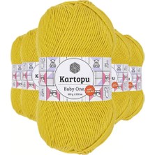 Just Cheap Store 5 Adet Baby One Tüylenmeyen El Örgü Ipi Yünü Hardal Sarı K1321