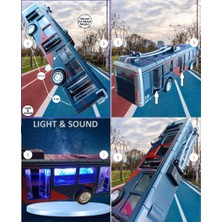 Oyuncak Sahili Otobüs Full Metal Gövde Troleybüs Çekbırak Otobüs Demir Tramway Işıklı Sesli Metrobüs