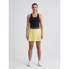 Sibel Günay Butik Içi Şortlu Kloş Tenis Eteği Bel Lastikli Kadın Spor Etek Yoga Eteği 39 cm