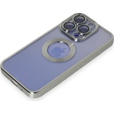 Bezos iPhone 15 Pro Kılıf Slot Silikon - Gümüş