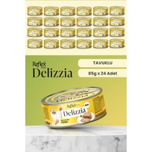 Reflex Plus Delizzia / Kıyılmış Tavuklu Yetişkin Kedi Maması 85G x 24 Adet