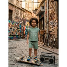 Baby Kuğu Unisex Bebek Çocuk Oversize Şortlu Takım