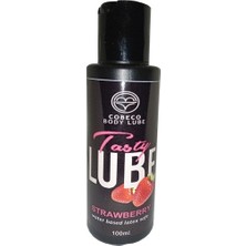 Cobeco Body Lube With Strawberry Water Based - Tasty Lube Latex Safe 100 ml / Latex - Kondom Uyumlu Su Bazlı Çikoolata Aromalı Lubrikant Jel