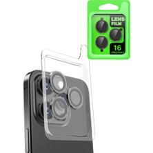 Bezos iPhone 16 Pro Raze Metal Kamera Lens - Siyah