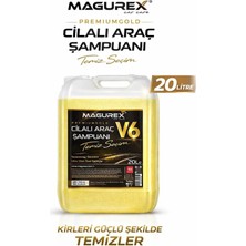 Magurex V6 Premium Cilalı Araç Şampuanı 20L