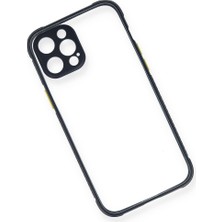 Bezos iPhone 12 Pro Kılıf Miami Şeffaf Silikon - Lacivert