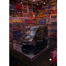 Oyuncak Sahili Mercedes Benz Sprinter Minibüs Diecast Koleksiyon Metal 4 Kapı Açılır Diecast Siyah