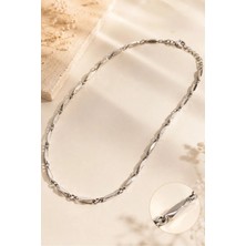 Morbella Silver Çelik Erkek Kolye Smart Casual Gömlek Kombin Zincir