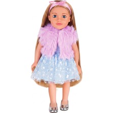 PopŞeker Orijinal Designafriend Patience Bebek - 47 cm Büyük Boy Saç Tasarım ve Evcilik Oyuncağı