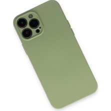 Bezos iPhone 13 Pro Kılıf Nano Içi Kadife Silikon - Yeşil