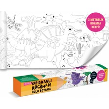 İndigo Çocuk Yapışkanlı Kocaman Rulo Boyama - Dinozorlar