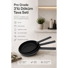 Aryıldız Pro Grade 3'lü Döküm Tava Seti