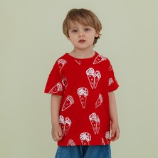 Little Yucca "comfy" Organik Pamuk Tshirt - Kırmızı