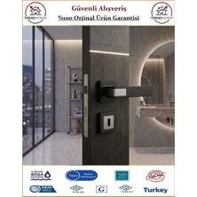 Sofuoğlu Asude Rozetli Kapı Kolu - Mat Siyah Saten - Orjinal Ürün - ODA