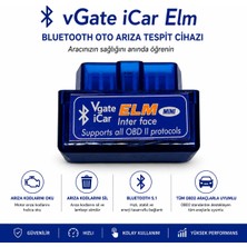Vgate İcar Elm Obd2 Çift Anakartlı  Bluetooth PIC18F25K80 Destekli DDT4ALL-TORQUE Pro-Dtcfix İOS Android Uyumlu
