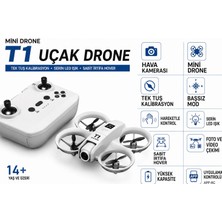 Atlt Atlantis T1 Mini 1080 Full Hd Kameralı 360° Dönüşlü Drone LED Işıklı 4 Pervaneli Dron Sabit Irtifa Asılı Kalma Kameralı  Tek Tu Kalibrasyon Hava Dronu Hobi Foto ve Video Çekimi Uygulamadan Kontrol