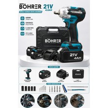 Böhrer BA011350 Pro Çift Akülü 450NM Somun Sıkma Makinesi - Ağır Hizmet Tipi Kullanım