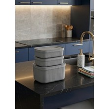 Lonca Home Loncahome Saklama Kabı Seti (2ADET 0,60LT - 1ADET 1,90LT)