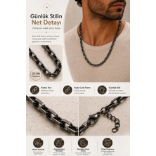 Morbella Kalın Halka Çelik Erkek Kolye Streetwear Urban Stil Zincir
