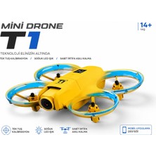 Atlt Atlantis T1 Mini 1080 Full Hd Kameralı 360° Dönüşlü Drone LED Işıklı 4 Pervaneli Dron Sabit Irtifa Asılı Kalma Kameralı  Tek Tu Kalibrasyon Hava Dronu Hobi Foto ve Video Çekimi Uygulamadan Kontrol