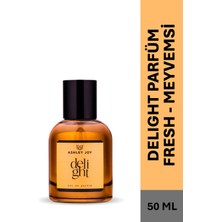 Ashley Joy Delight Kadın Parfüm EDP 50 ML | Fresh & Meyvemsi | Beyaz Şeftali, Mandalina, Misk, Vanilya | Amber Renkli Cam Şişe