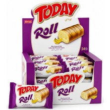 Elvan Today Swiss Roll Muz Kremalı Kek 35 gr 24 Adet (1 Kutu)