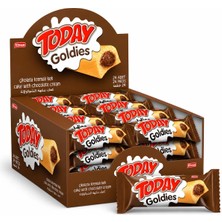 Elvan Today Goldies 24'lü Çikolata Kremalı Kek 35 gr Sütlü Çikolata Lezzeti Türkiye Üretimi