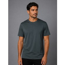 Bisse Haki Bi̇si̇klet Yaka Basi̇c T-Shirt TS26Y26105_C49