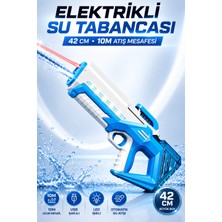 Yıldırım Oyuncak Elektrikli Lazerli Su Tabancası 42CM – 10M Atış Mesafeli Şarjlı LED Işıklı Güçlü Otomatik Su Tabancası Çocuk Yaz Oyuncağı