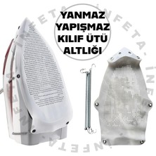 İnfeta Yanmaz Yapışmaz Ütü Altlığı Kılıf - Ütü Tabanlığı Teflon Silikon Ütü Tabanı  Tak Çıkar Altlık
