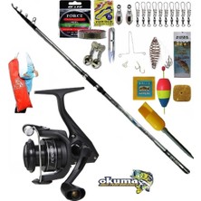 Okuma Revenger RV-8000A 420CM 70-250GR Crome Profesyonel Sazan Kıyı Olta Takımı Seti