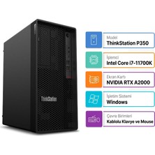 Lenovo Dws Thinkstation P350 I7-11700K 64GB 1tb SSD 12 GB A2000 Windows 11 Pro Masaüstü Iş Istasyonu 30E3004YTX 076