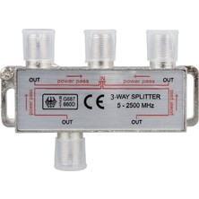 Poke Splitter 1/3 Powerpass 5-2500MHZ PK-6874