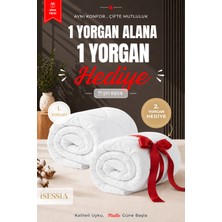 Isessia Riva Çift Kişilik Yorgan | 1 Yorgan + 1 Yorgna Hediyeli | Ultra Yumuşak 4 Mevsim Konforlu Uyku Seti