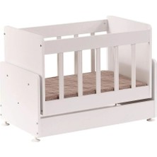 Zelmira 50*90 cm Anne Yanı Bebek Beşiği Portatif Ahşap Beşik Yenidoğan Beşiği Sallanabilir