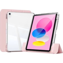 M.tk moveteck İpad Air 4/5/6/7 Nesil ipad Air 11 M2/M3/M4 Kılıf Magnetik Kalem Şarj Bölmeli Uyku Modlu Şeffaf